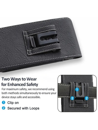 ⚡Großer Rabatt | Handy-Gürteltasche 📱 Leder-Holster mit mehreren Fächern und Kartenhalter