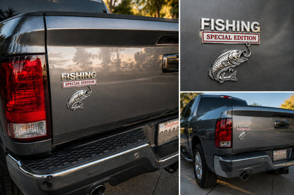 🎣 Fishing Special EditionTM Premium 3D Metal Vehicle Emblem Badge