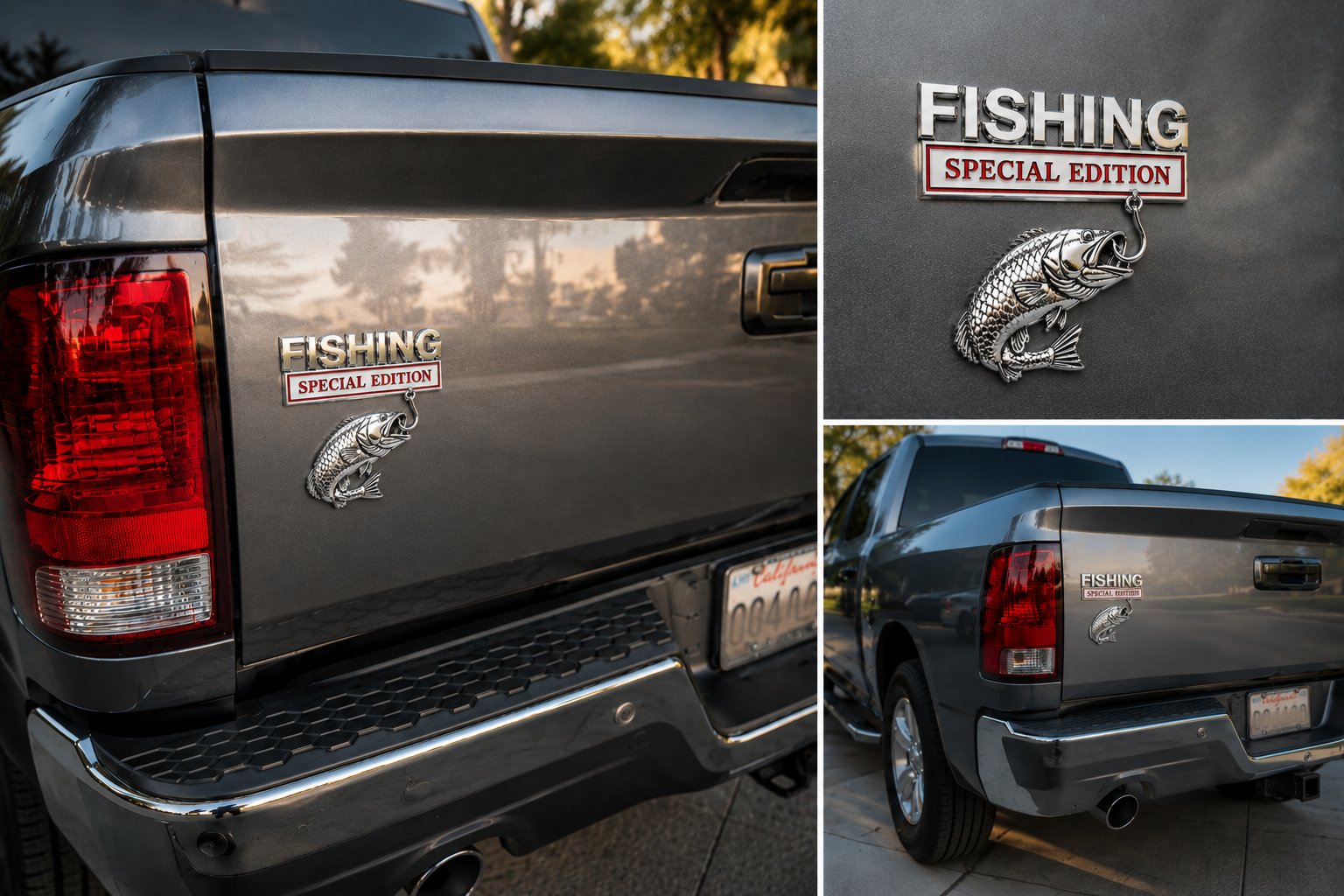 🎣 Fishing Special EditionTM Premium 3D Metal Vehicle Emblem Badge