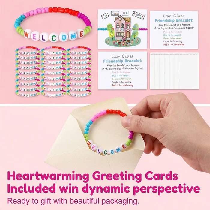 ✨🌈Pack of 25 Welcome BeadBracelets - StrengthenClassroom Friendship & SpreadWarm Kindness!