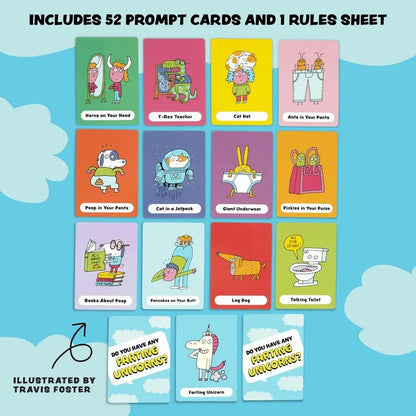 😂 Super Silly Go Fish Card Game | 52 Hilarious Illustrated Cards with 13 Ridiculous Categories for 2–6 Players Ages 4+ 🐟