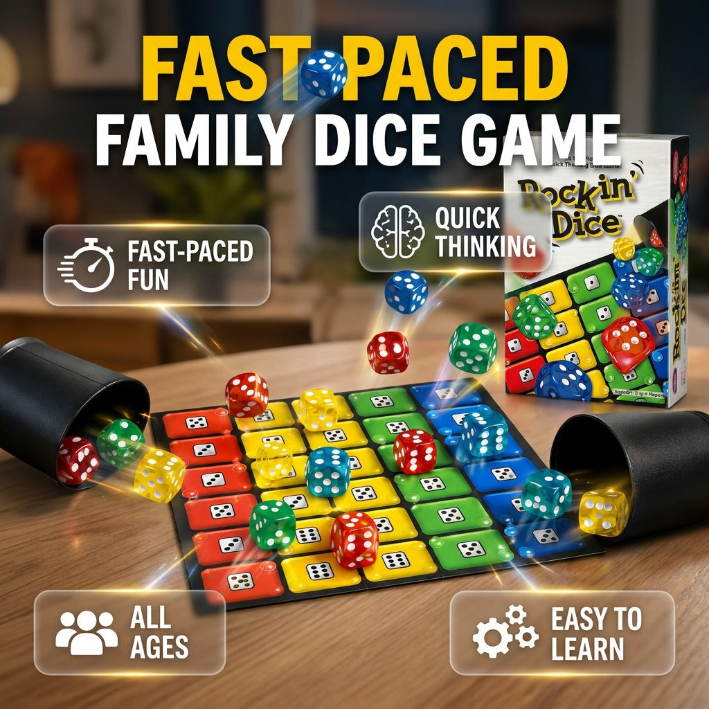 🎲Rock Dice Game 🔥 Dice Rolling Board Game