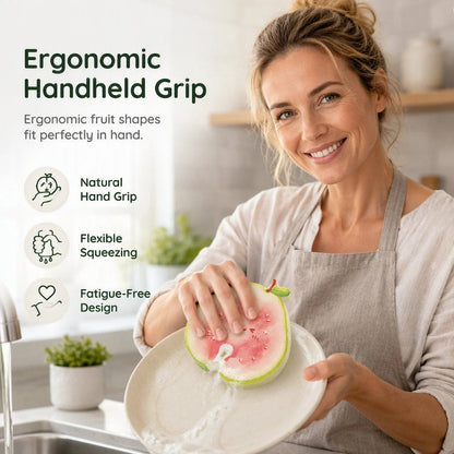 🥗✨Cute fruit-shaped dishwashing sponge brush🧴🍲