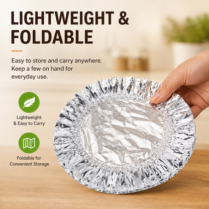 Home dining table & food container aluminum foil heat-retaining cover