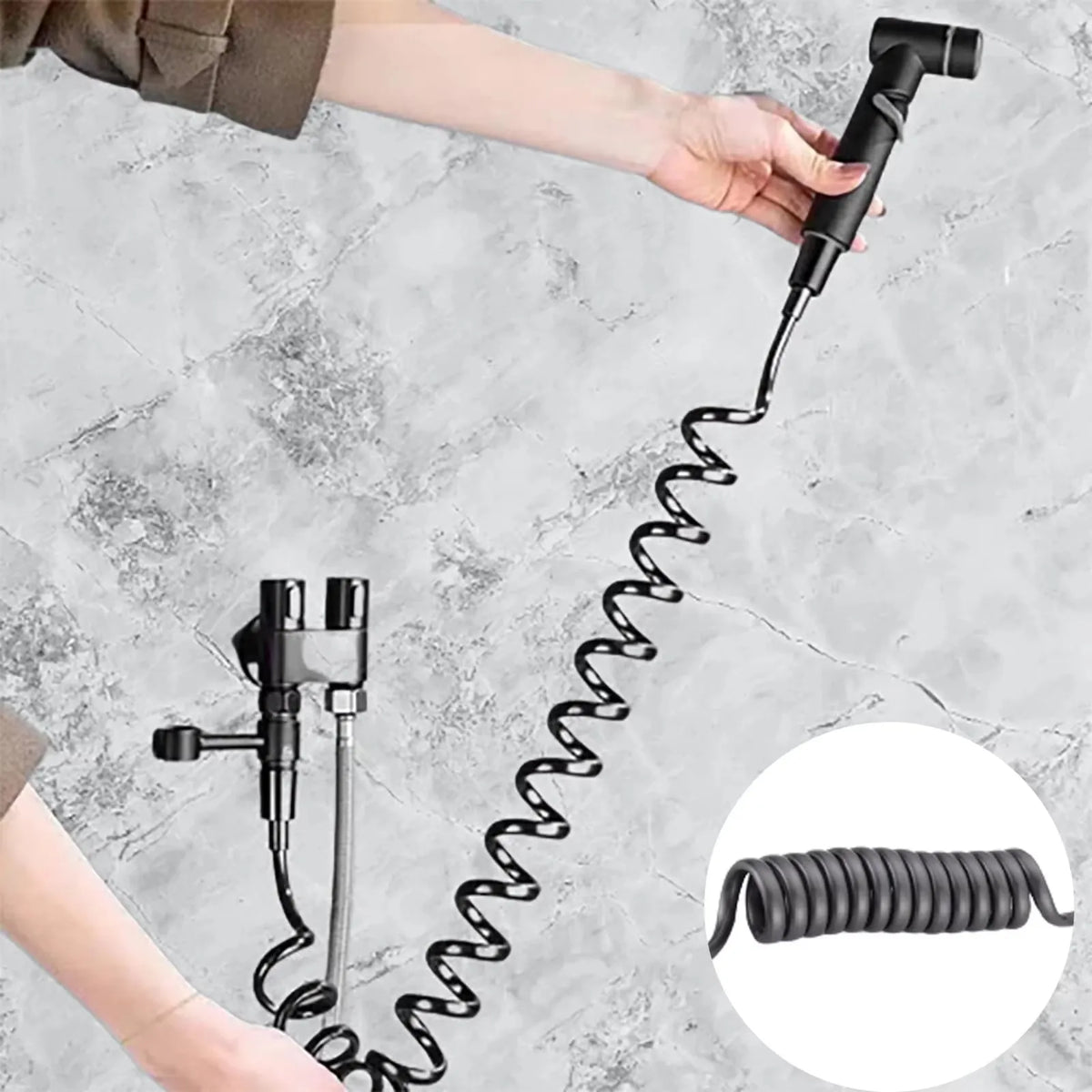 🔥 1-In-2-Handheld Out Dual Control Valve Bidet Sprayer for Toilet