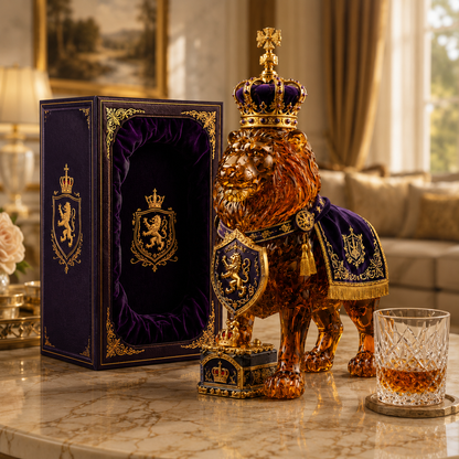 🌎🔥👑Crown 87th Anniversary Royal Lion Whiskey Bottle