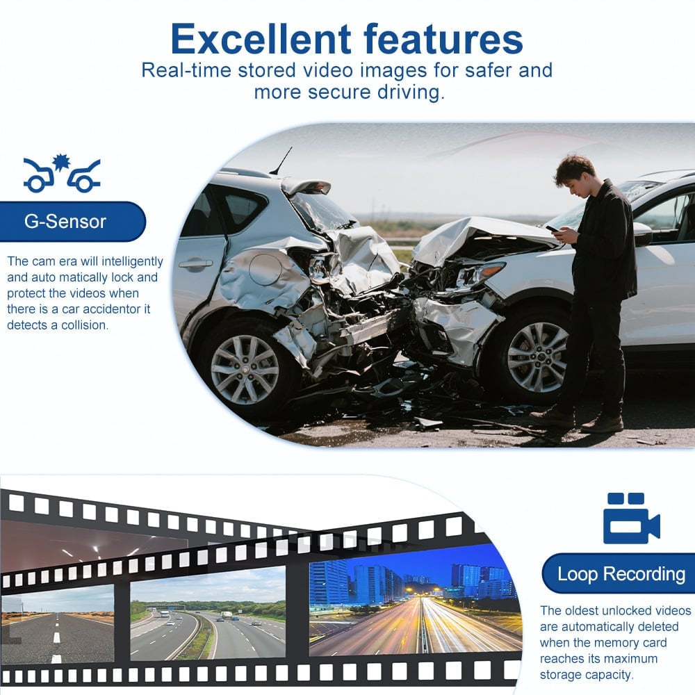 🔥360° Car DVR WiFi Dash Cam Video Recorder