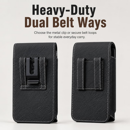 🔥📱Premium Men's PU Leather Cell Phone Holster Pouch💼
