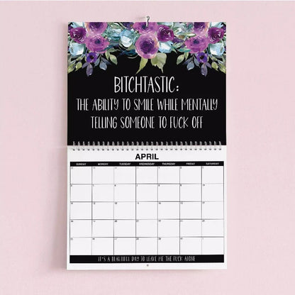 🌸🗓️ 2027 Funny Swear Word Wall Calendar – “F*ck It” Floral Calendar for Tired-Ass Women 😂✨