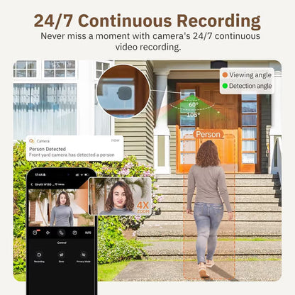 🔥 Crystal-clear security 2K camera 🎥 Color Night Vision 🌙 24/7 Recording & Smart Alerts 🚨 Easy Install! 🔒