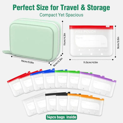 🔥💊A8 Waterproof Pill Case Set – For 7 to 14 days of medication & vitamins 💧Waterproof & shatterproof
