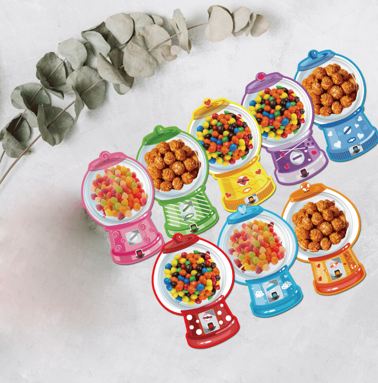 36 Pcs Valentine's Candy Cards Kids Gifts Set with Plastic Domes DIY Craft Treat Holder Bulk Class Valentines Candy Exchange Gifts for Couples Families School Party Classroom Gifts