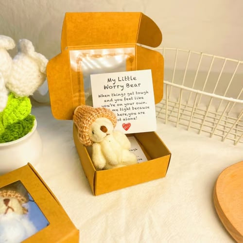 💖 🎁Handmade Mini Plush Teddy Bear in Box