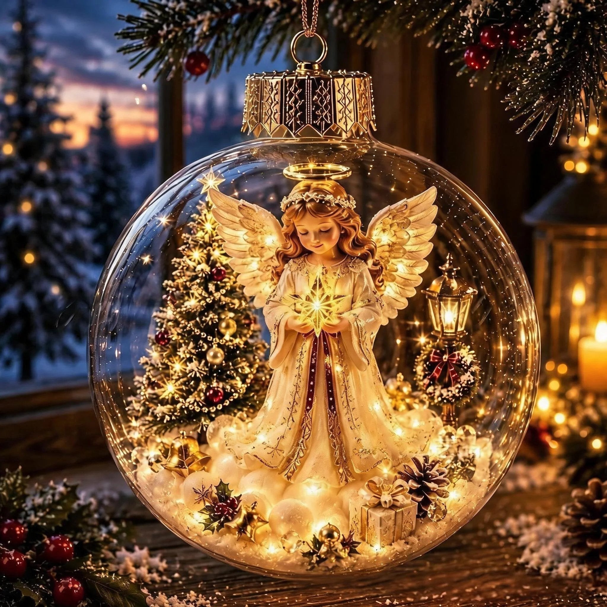🎄 Light-Up Christmas Diorama Ornament 🔥