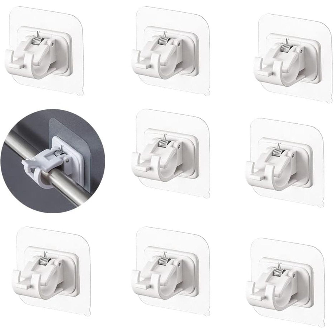 ✨💥Curtain Rod Brackets with Clips for Livingroom Bathroom Kitchen Bedroom Toilet Apartment