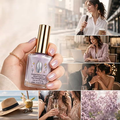 ⏰Lilac Glossy Mirror Nail Strengthener