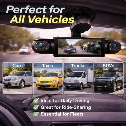 🚗4-Channel 1080P Dash Camera with Night Vision