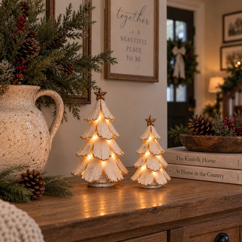 🎄🌙Vintage Christmas Tree Figure with Lighting
