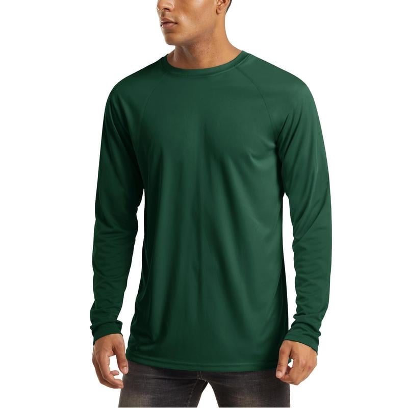 🏆 Plus de 50 000 ventes ⚡ T-shirt de performance à manches longues pour hommes UPF 50+ – Séchage rapide, léger et respirant