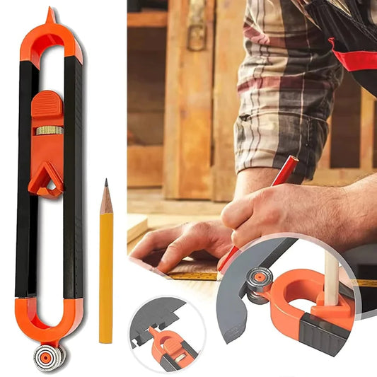 Contour Gauge Scribe Tool with Lock and Pencil