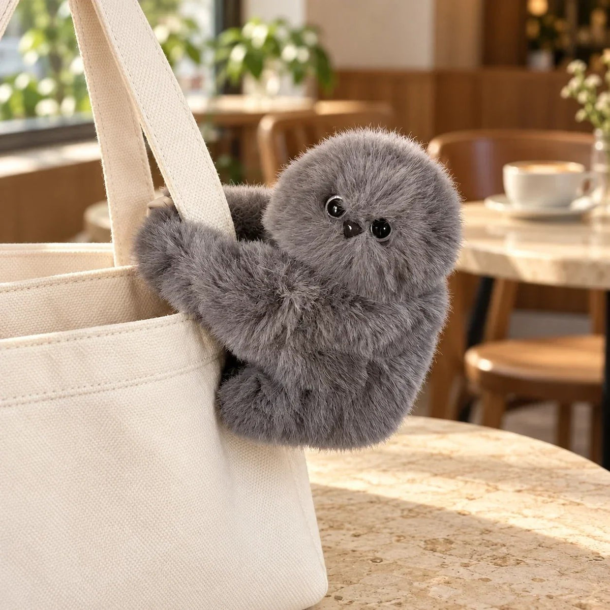 ✨Interactive Plush Bag Charm – Cute Motion-Sensing Companion with Moving Head, Your bags new best friend.💕