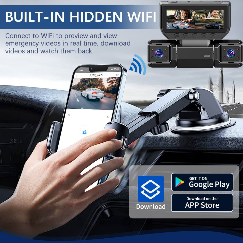 🔥360° Car DVR WiFi Dash Cam Video Recorder