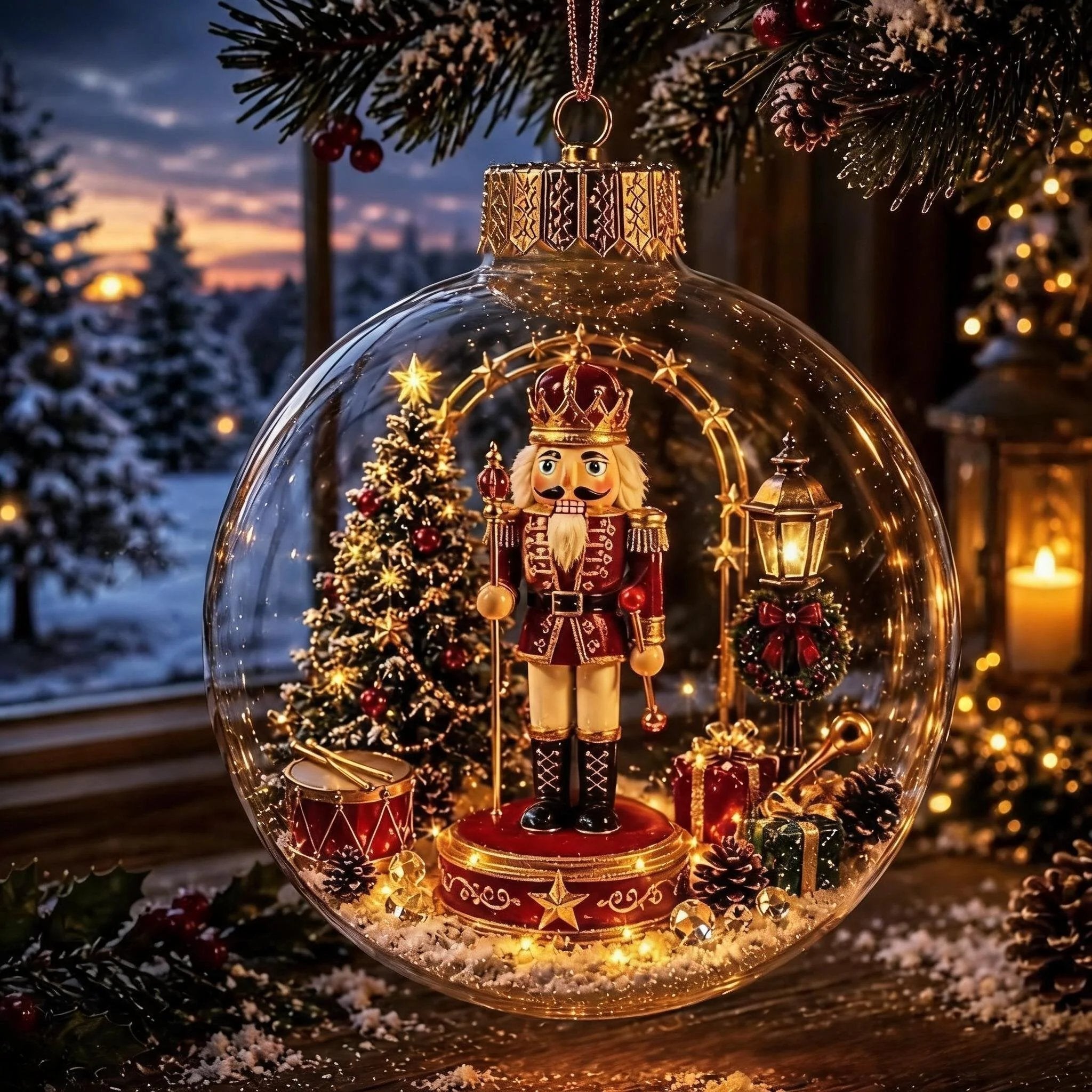 🎄 Light-Up Christmas Diorama Ornament 🔥