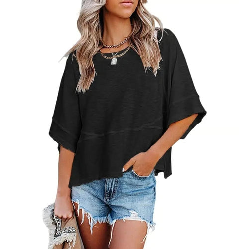 New Arrivals! ☀️ Women's Summer Casual Crewneck Batwing Top – Loose Fit, Cute & Breezy 🌸