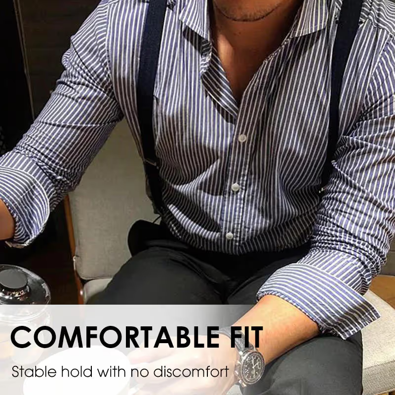 ⏳DERNIER JOUR DE SOLDES -49% !!📢Bretelles homme en X avec attaches à crochets