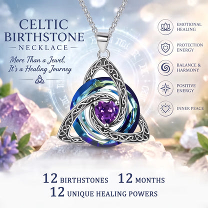 💝Birthstone Celtic Knot Necklace for Women