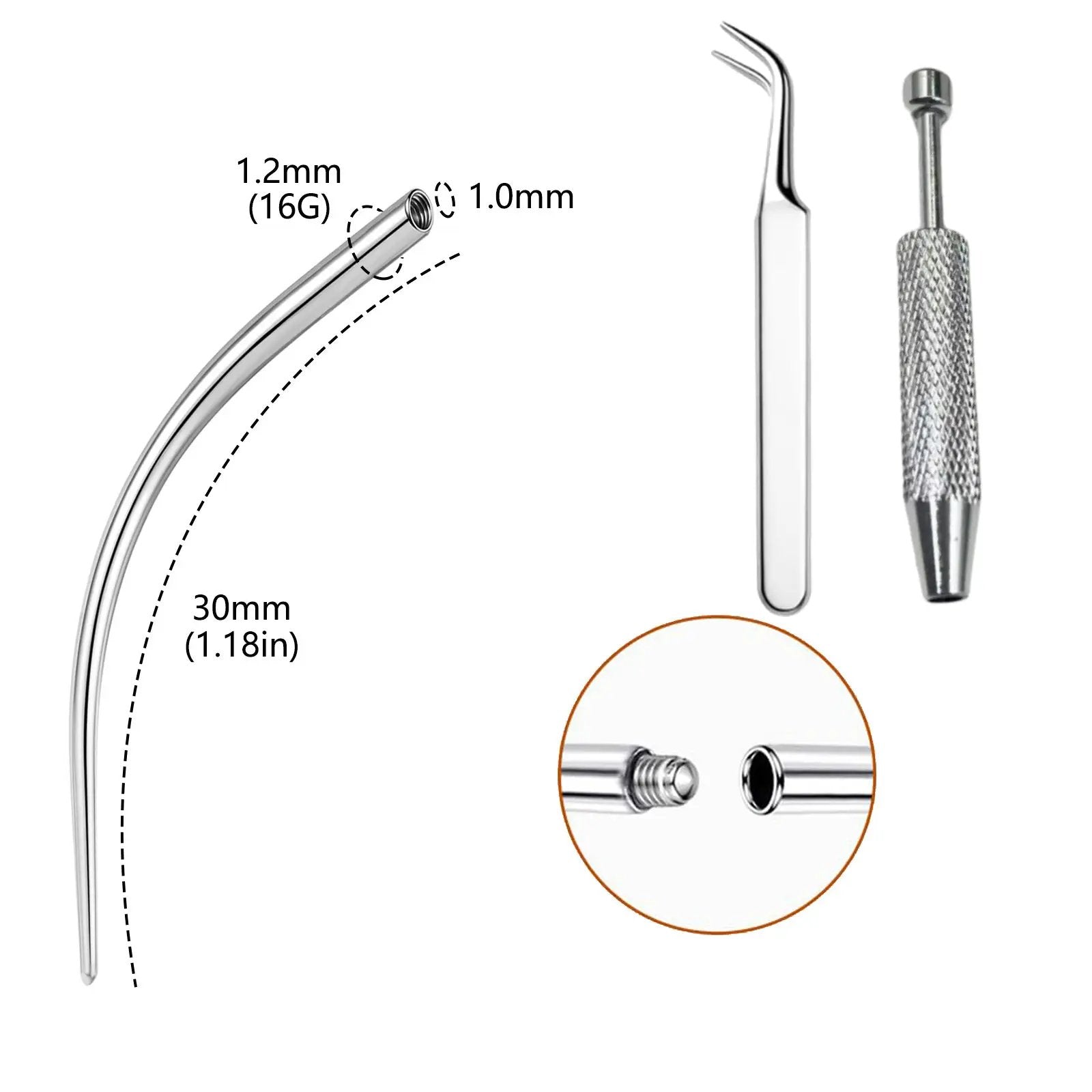 Horseshoe Gem Nose Ring – Internally Threaded & Comfortable