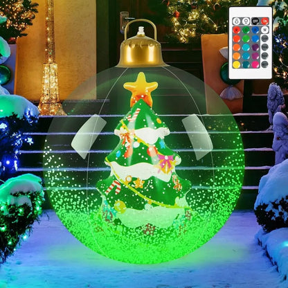 Glowing Snowman Christmas Ball, Outdoor Decoration with LED Lights