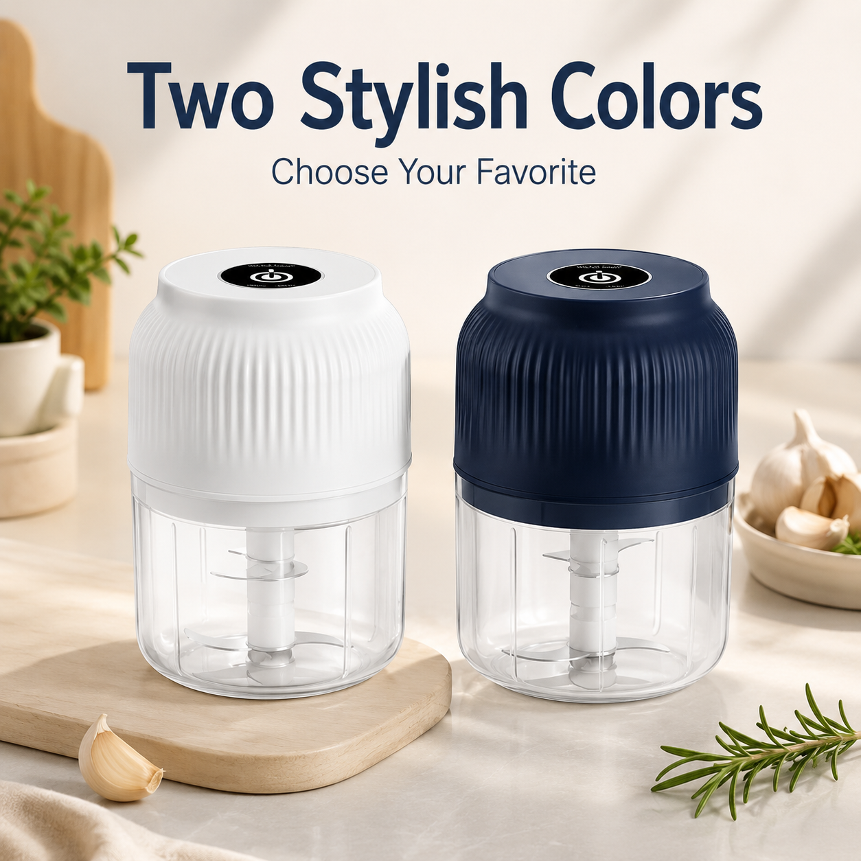 🔥 50K+ Sold | ✨ Mini Electric Food Chopper – One-Press Garlic & Veggie Prep 🍳🥕🧄