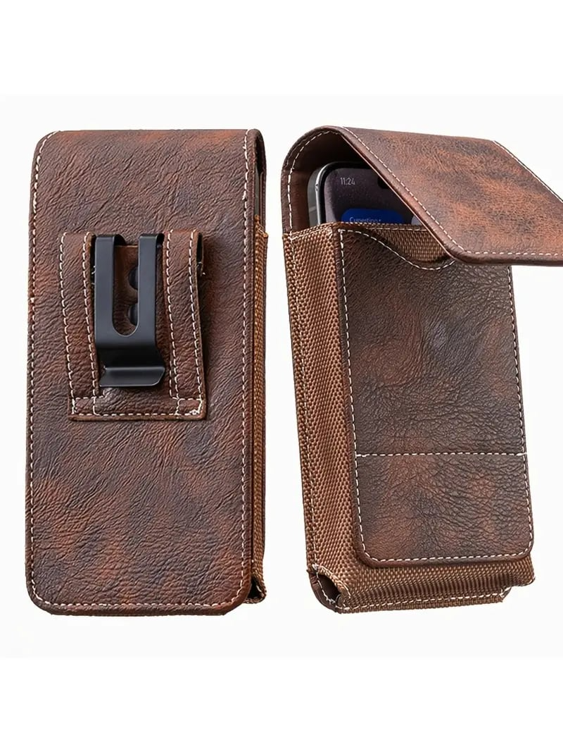 🔥📱Premium Men's PU Leather Cell Phone Holster Pouch💼