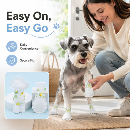 20 Pieces Waterproof Non-Reusable Dog Booties, Suitable accessory for outdoor dog walking activities