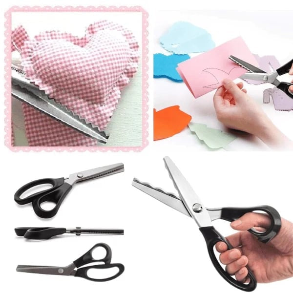 🧵✂️Stainless Steel Pinking Shears – 9.1" Zig Zag Fabric Scissors for Sewing, Quilting, Dressmaking & DIY Crafts