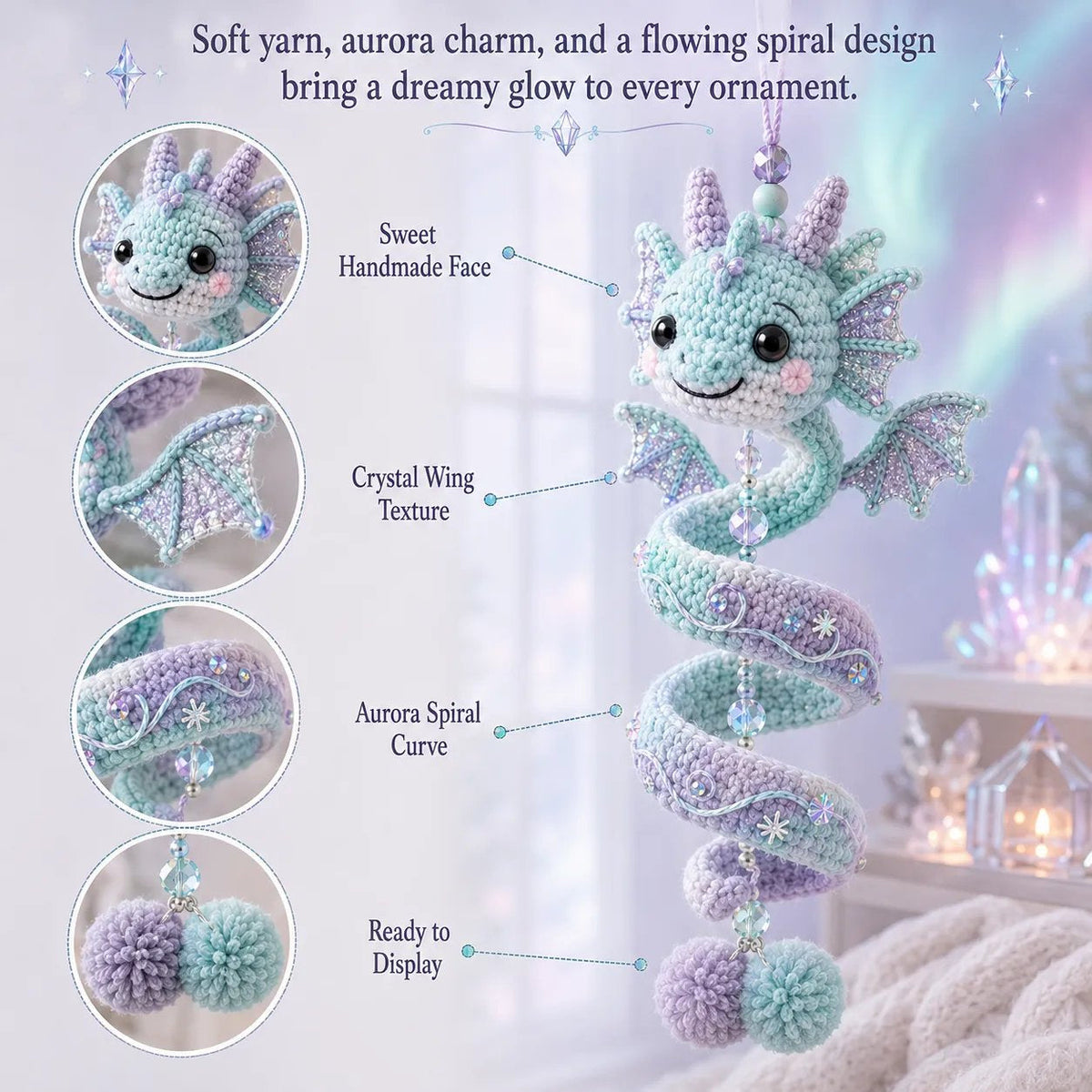 🐉 Beginner-Friendly DIY Enchanted Dragon Spiral Hanging Ornament Kit | Complete Kit with All Tools & Step-by-Step Guide Included 💕