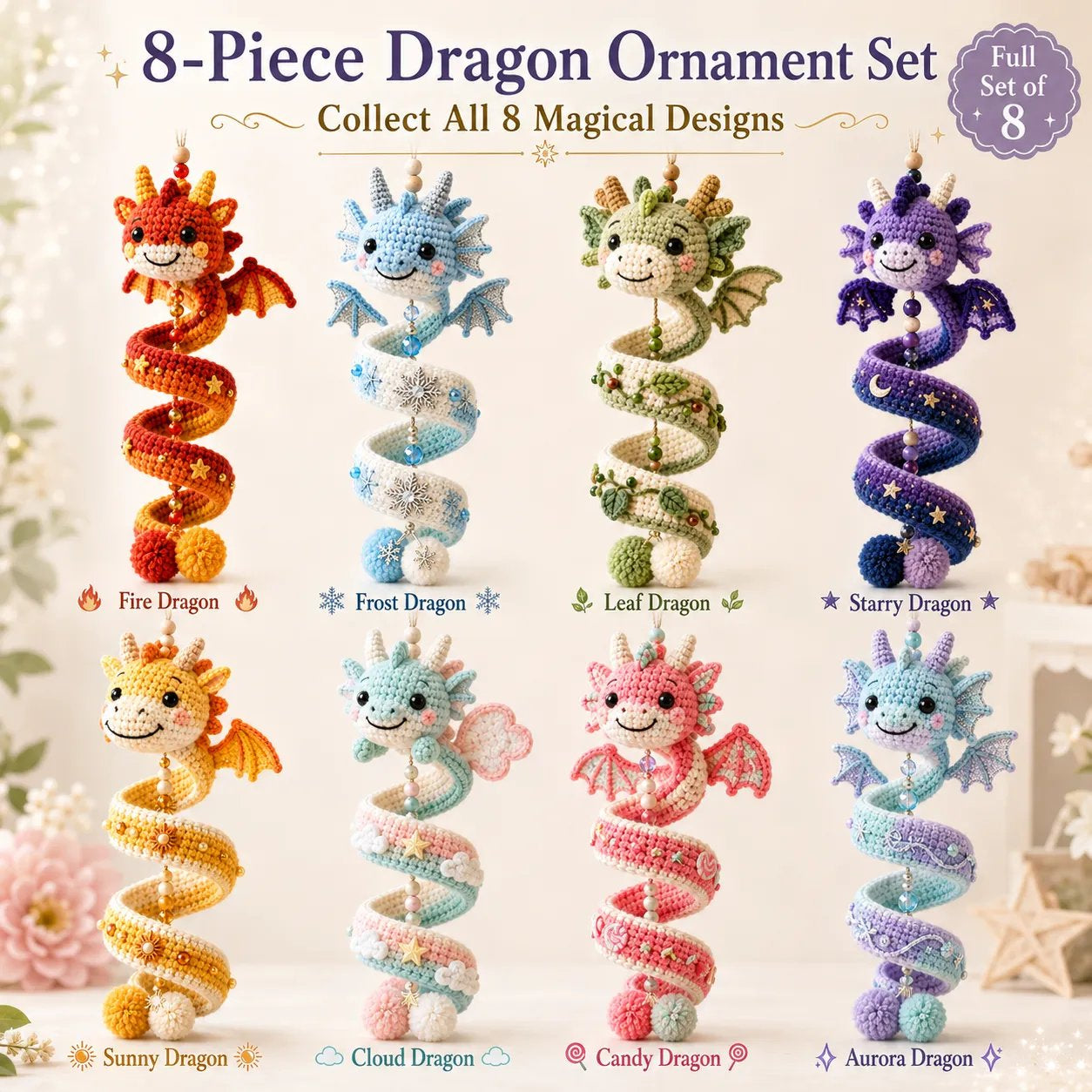 🐉 Beginner-Friendly DIY Enchanted Dragon Spiral Hanging Ornament Kit | Complete Kit with All Tools & Step-by-Step Guide Included 💕