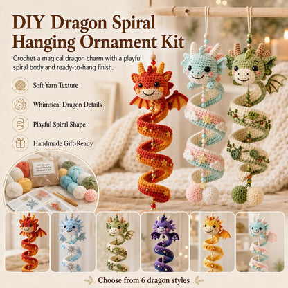 🐉 Beginner-Friendly DIY Enchanted Dragon Spiral Hanging Ornament Kit | Complete Kit with All Tools & Step-by-Step Guide Included 💕