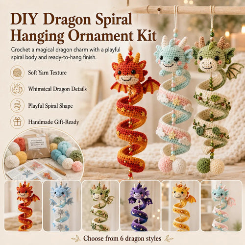 🐉 Beginner-Friendly DIY Enchanted Dragon Spiral Hanging Ornament Kit | Complete Kit with All Tools & Step-by-Step Guide Included 💕