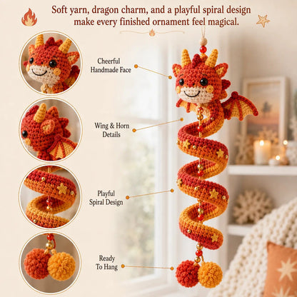 🐉 Beginner-Friendly DIY Enchanted Dragon Spiral Hanging Ornament Kit | Complete Kit with All Tools & Step-by-Step Guide Included 💕