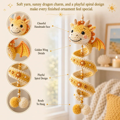 🐉 Beginner-Friendly DIY Enchanted Dragon Spiral Hanging Ornament Kit | Complete Kit with All Tools & Step-by-Step Guide Included 💕