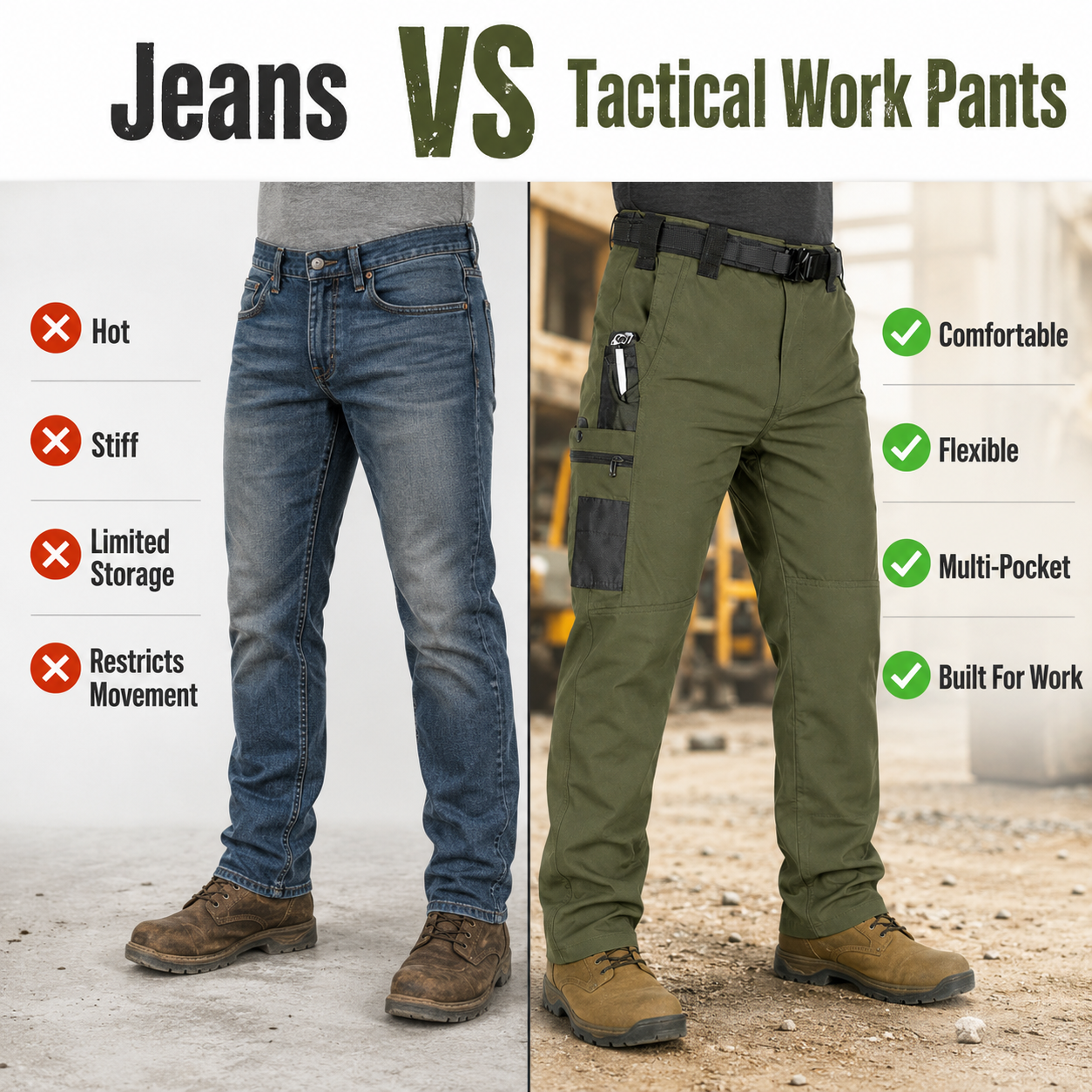 🔥 20,000+ Sold | Men’s FR Tactical Work Pants – Flame-Resistant, Tougher Than Jeans 💪