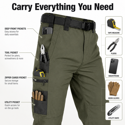 🔥 20,000+ Sold | Men’s FR Tactical Work Pants – Flame-Resistant, Tougher Than Jeans 💪