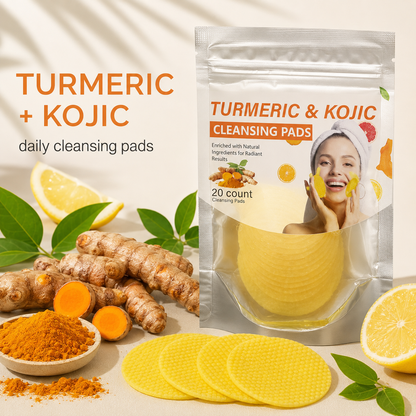 Turmeric & Kojic Acid Cleansing Pads,20pcs🟡