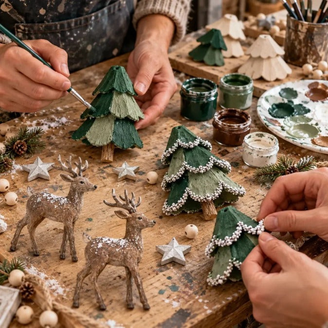 🎁🎄✨ Enchanted Lighted Woodland Christmas Garland