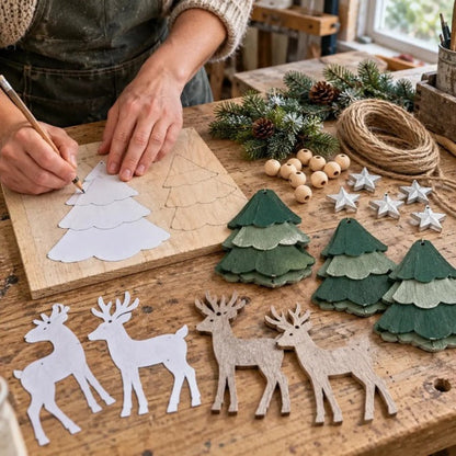 🎁🎄✨ Enchanted Lighted Woodland Christmas Garland