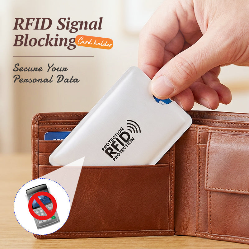 Lot de 8 étuis de protection RFID antivol pour cartes