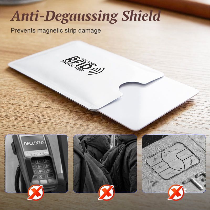 Lot de 8 étuis de protection RFID antivol pour cartes