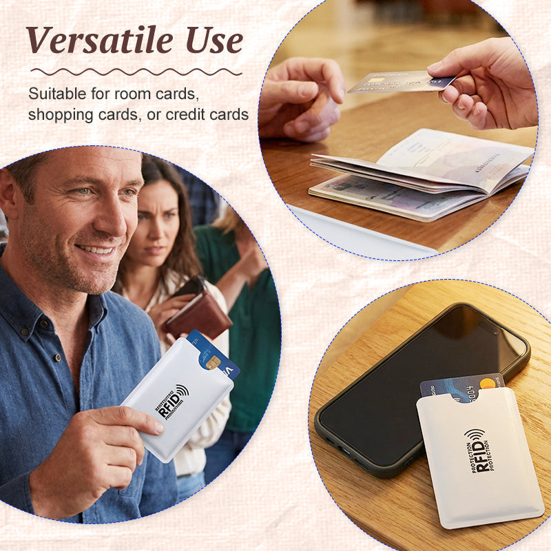 Lot de 8 étuis de protection RFID antivol pour cartes